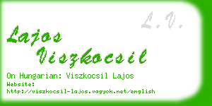 lajos viszkocsil business card